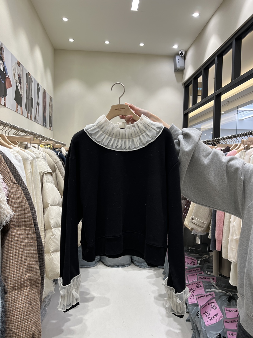 MARIE MARIE韓國直郵㊣女裝新品休閑真品時尚熱賣25秋冬衛衣MARIE MARIE衛衣圖色2