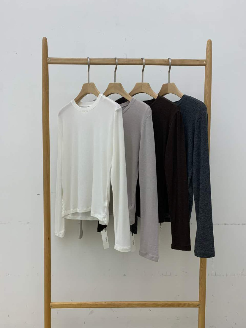 B_GARDER韓國直郵㊣女士新品熱賣25秋冬職業真品推薦長袖T恤B.GARDER長袖T恤