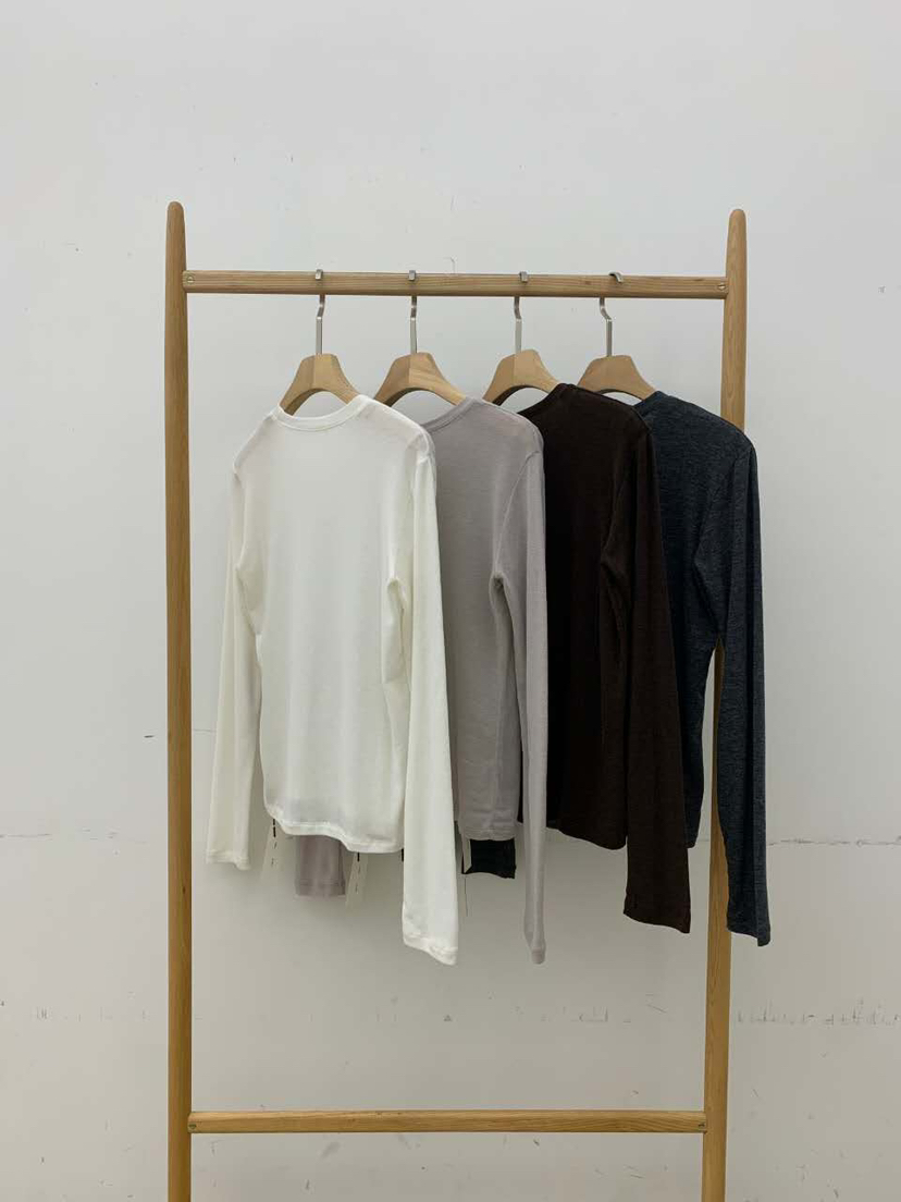 B_GARDER韓國直郵㊣女士新品熱賣25秋冬職業真品推薦長袖T恤B.GARDER長袖T恤