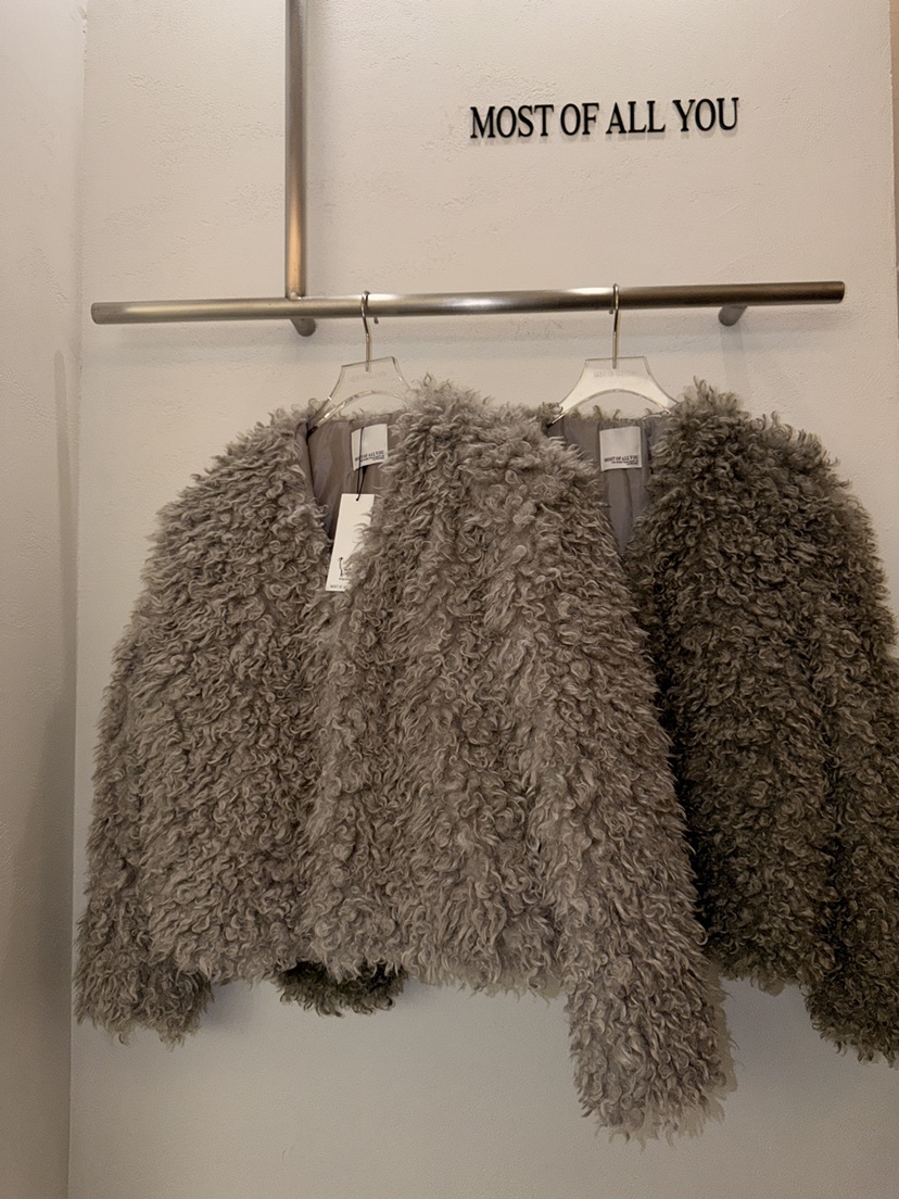 MOST OF ALL U韓國直郵㊣女士新款時尚休閑短款大衣羊駝MOST OF ALL U短款大衣