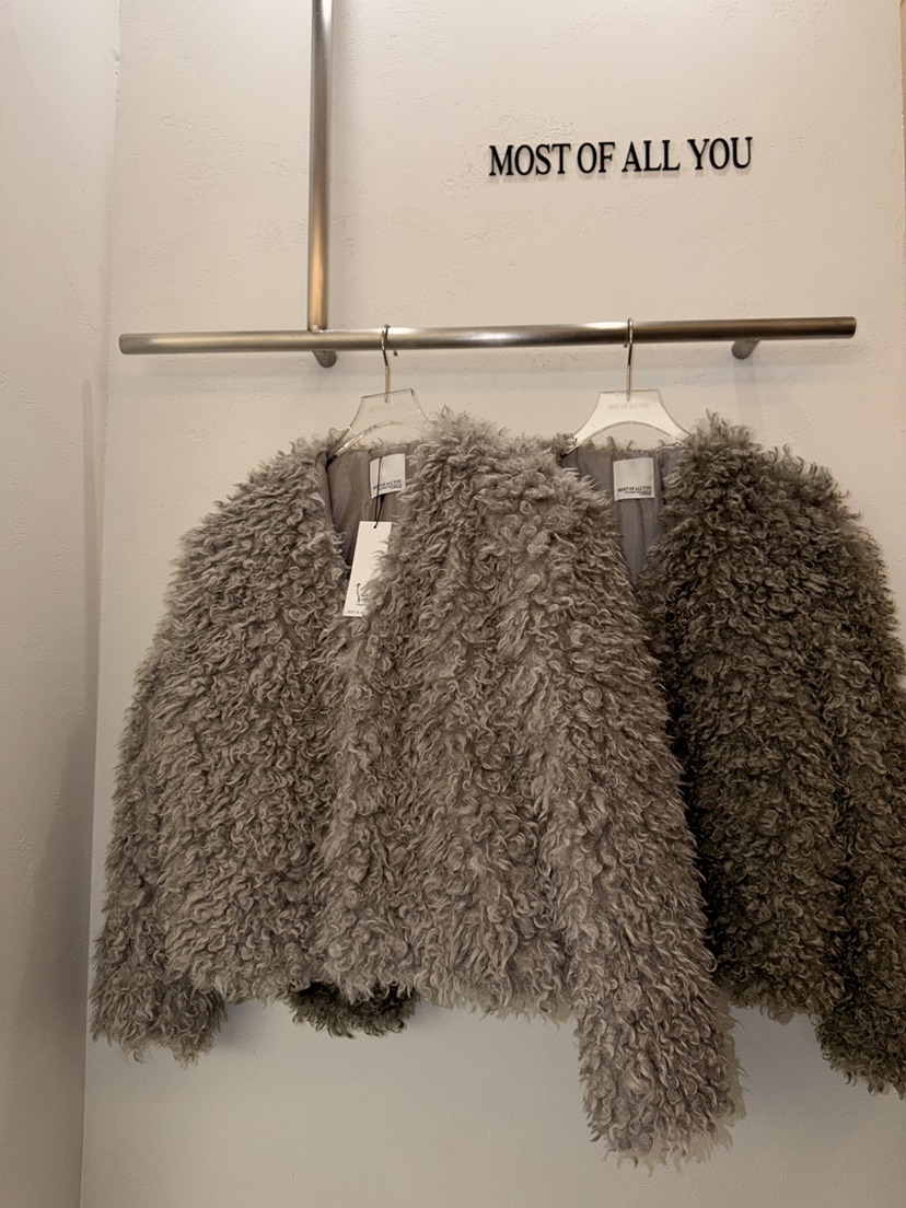 MOST OF ALL U韓國直郵㊣女士新款時尚休閑短款大衣羊駝MOST OF ALL U短款大衣