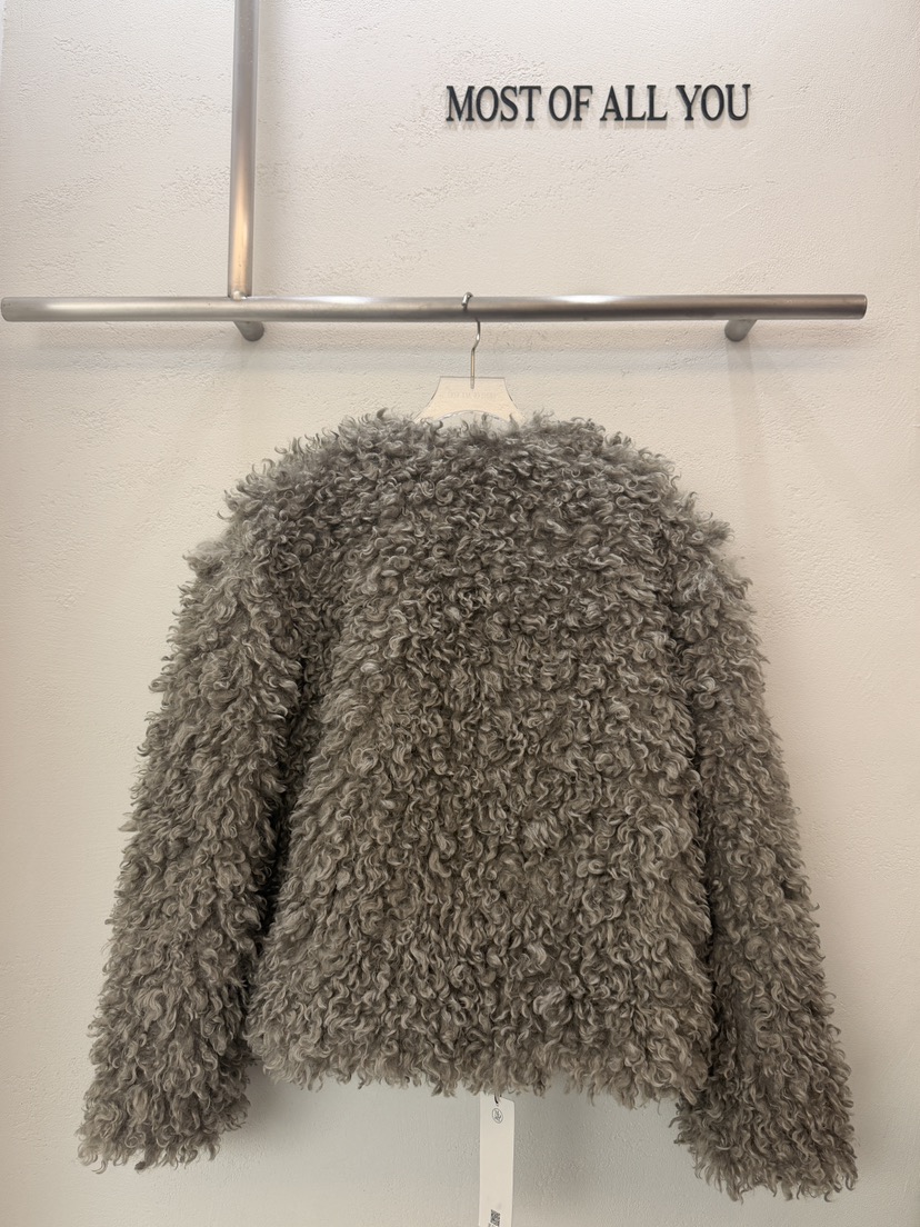 MOST OF ALL U韓國直郵㊣女士新款時尚休閑短款大衣羊駝MOST OF ALL U短款大衣