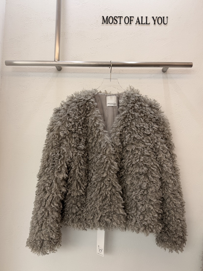 MOST OF ALL U韓國直郵㊣女士新款時尚休閑短款大衣羊駝MOST OF ALL U短款大衣圖色1