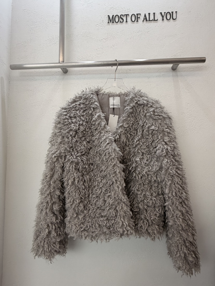 MOST OF ALL U韓國直郵㊣女士新款時尚休閑短款大衣羊駝MOST OF ALL U短款大衣圖色2