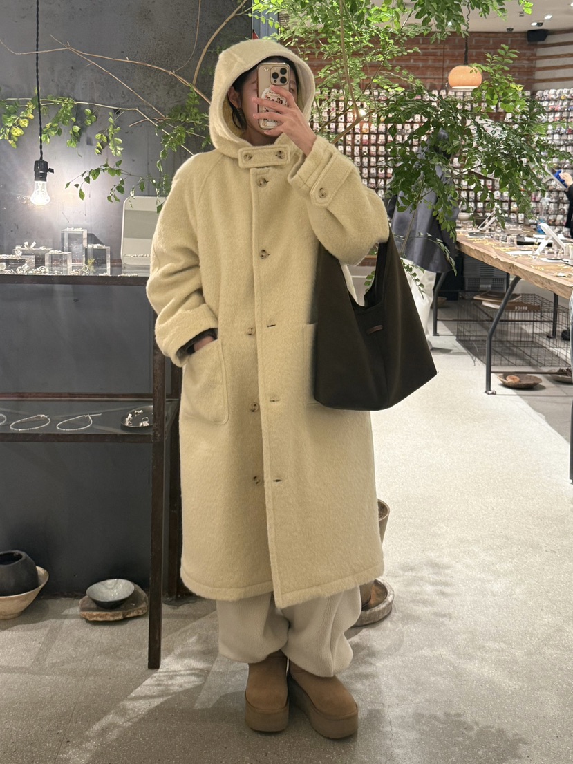 ADELINE韓國代購㊣女裝新款時尚休閑職業人氣推薦中長款大衣棉ADELINE中長款大衣