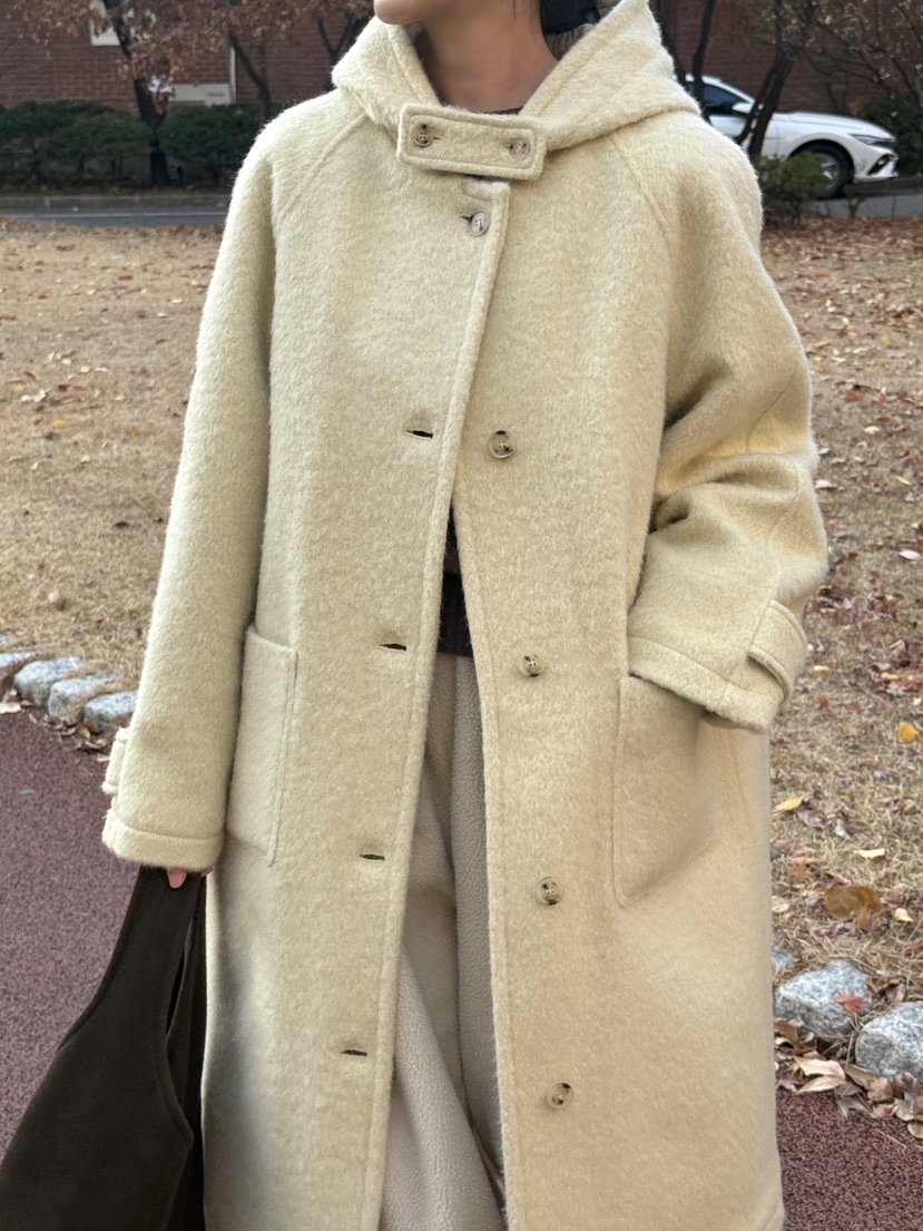 ADELINE韓國代購㊣女裝新款時尚休閑職業人氣推薦中長款大衣棉ADELINE中長款大衣