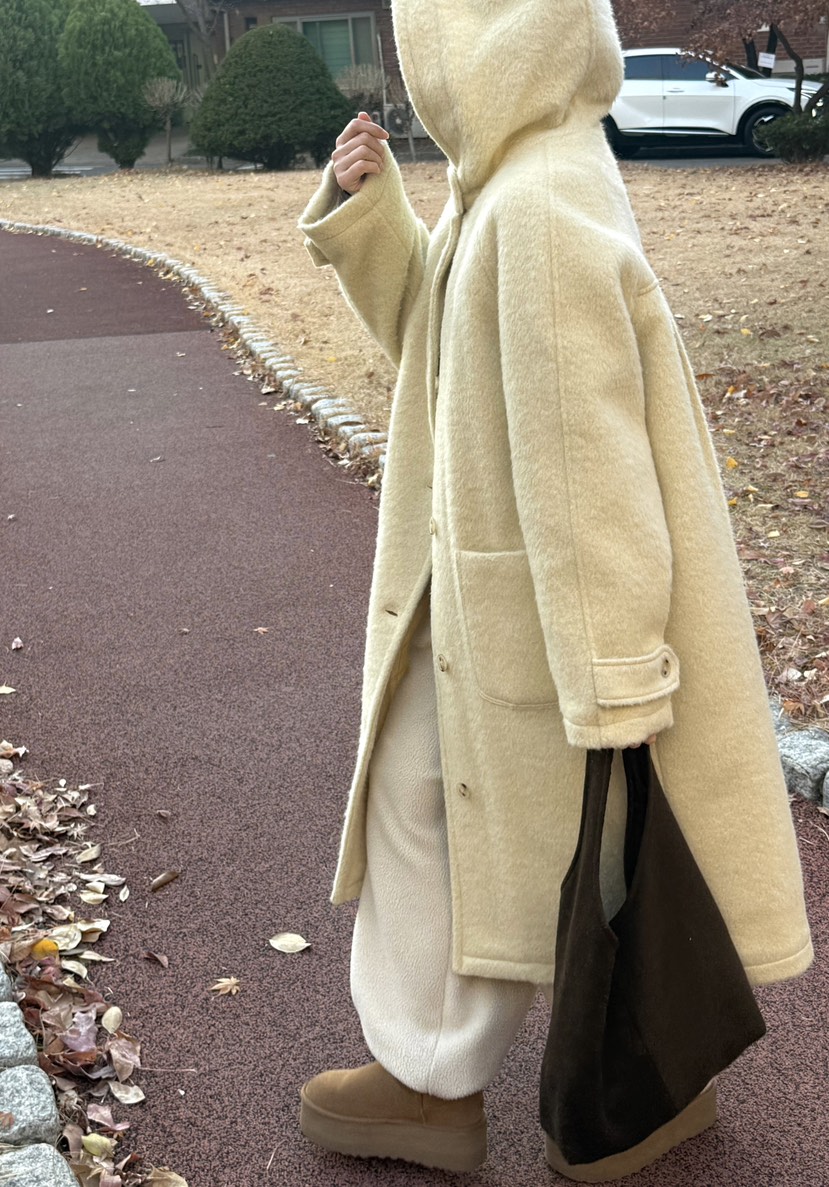 ADELINE韓國代購㊣女裝新款時尚休閑職業人氣推薦中長款大衣棉ADELINE中長款大衣