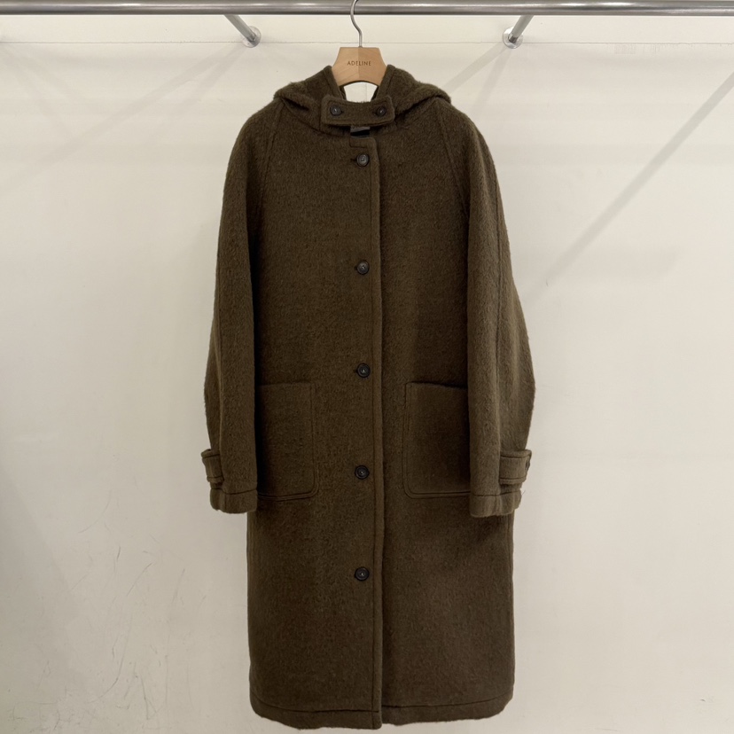 ADELINE韓國代購㊣女裝新款時尚休閑職業人氣推薦中長款大衣棉ADELINE中長款大衣圖色2