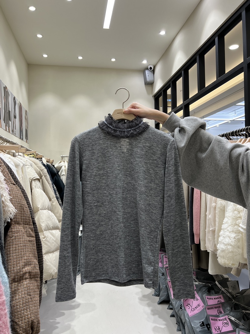 MARIE MARIE韓國直郵㊣女士新品職業熱賣休閑25秋冬長袖T恤MARIE MARIE長袖T恤圖色2