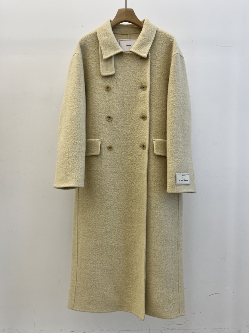 DARAK韓國直郵㊣女士新品25秋冬推薦職業熱賣中長款大衣羊駝DARAK中長款大衣圖色1