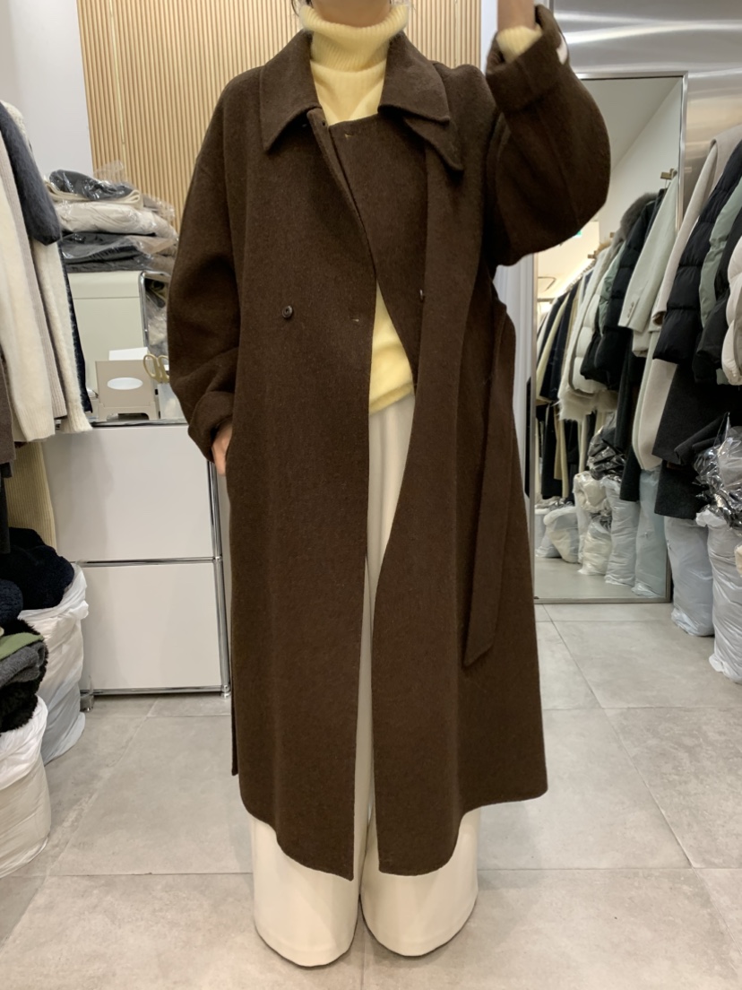 DARAK東大門㊣實拍女士新款時尚人氣25秋冬中長款大衣含腰帶手工DARAK中長款大衣