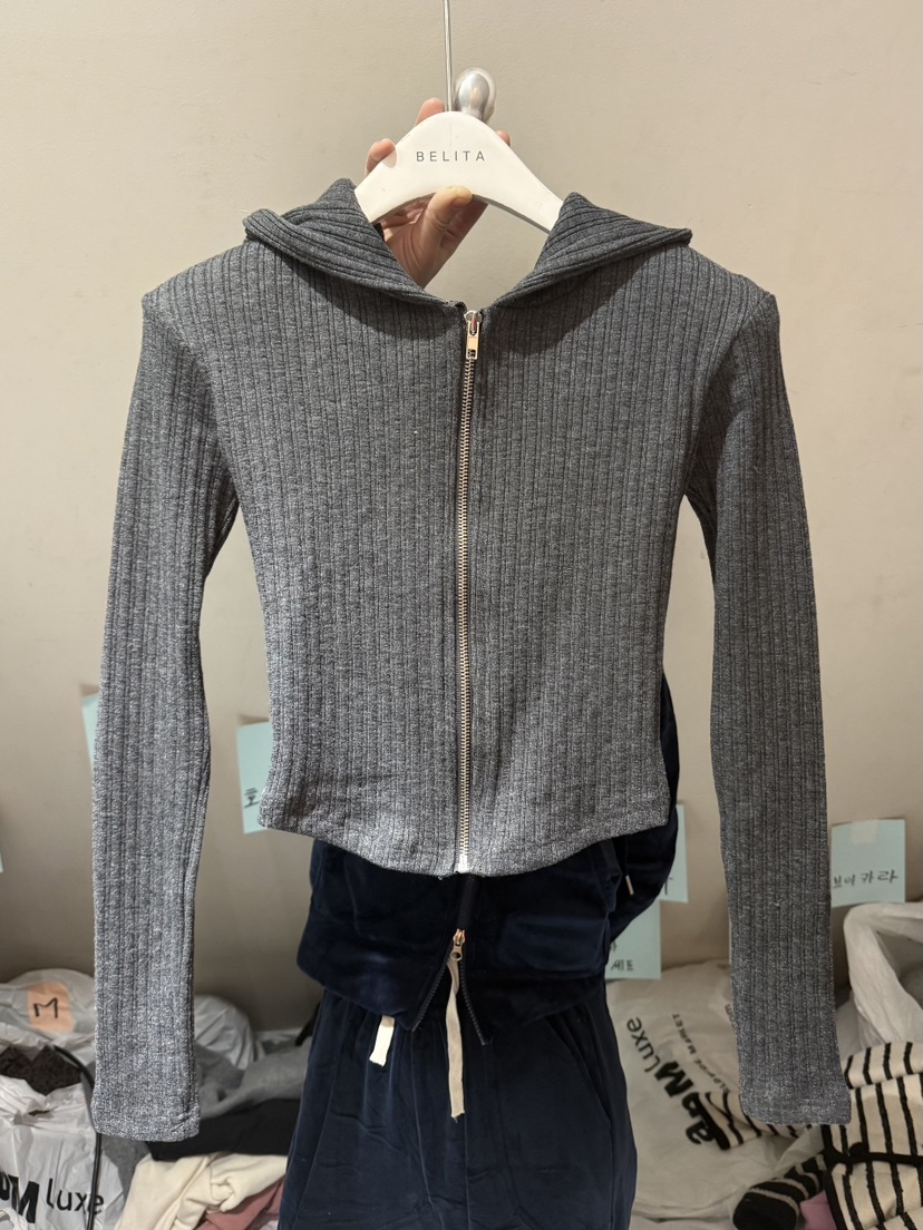 BELITA-L韓國直郵㊣女士新款熱賣職業真品人氣針織衫拉鏈修身BELITA-L針織衫圖色2