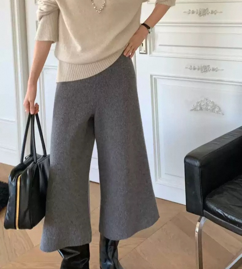 PRIVIE韓國直郵㊣女裝新品人氣熱賣推薦25秋冬休閑褲針織褲PRIVIE休閑褲圖色2