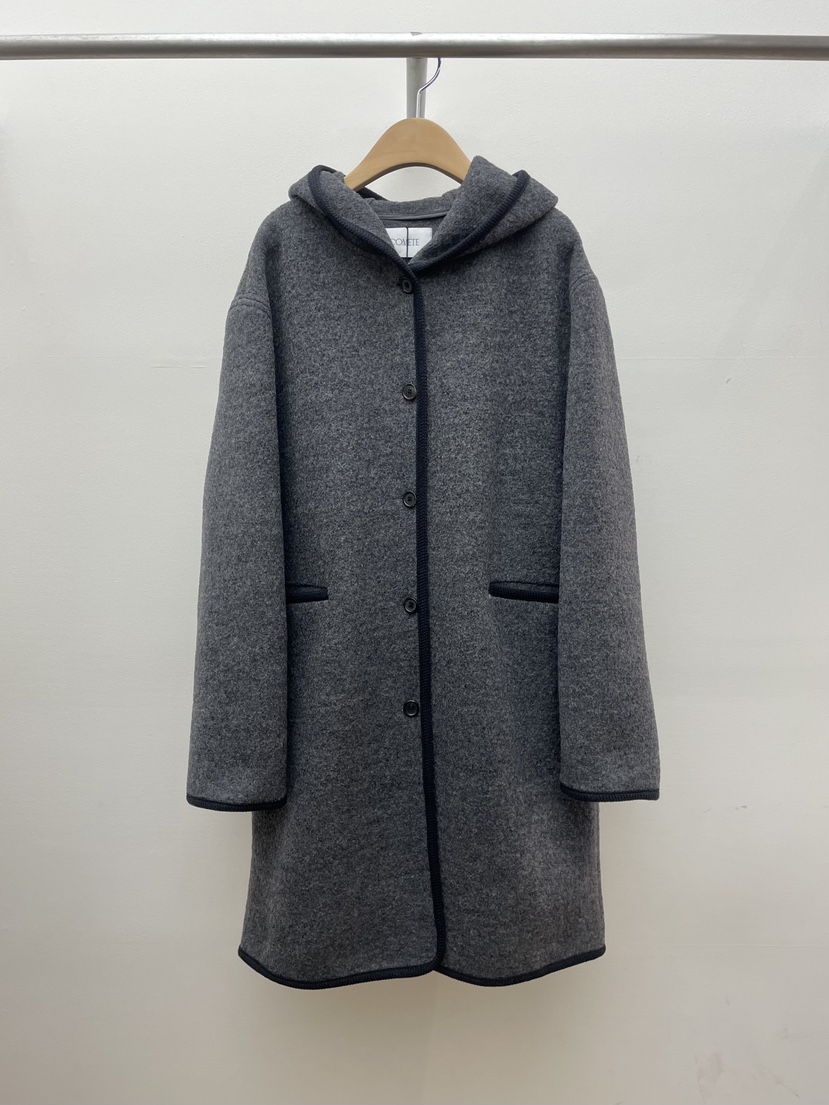 COMETE韓國代購㊣女裝新款熱賣人氣休閑25秋冬推薦中長款大衣COMETE中長款大衣圖色1