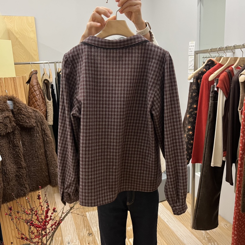 THEPLAN東大門㊣代購女裝新品25秋冬時尚推薦熱賣襯衫蕾絲衫THE PLAN襯衫/蕾絲衫