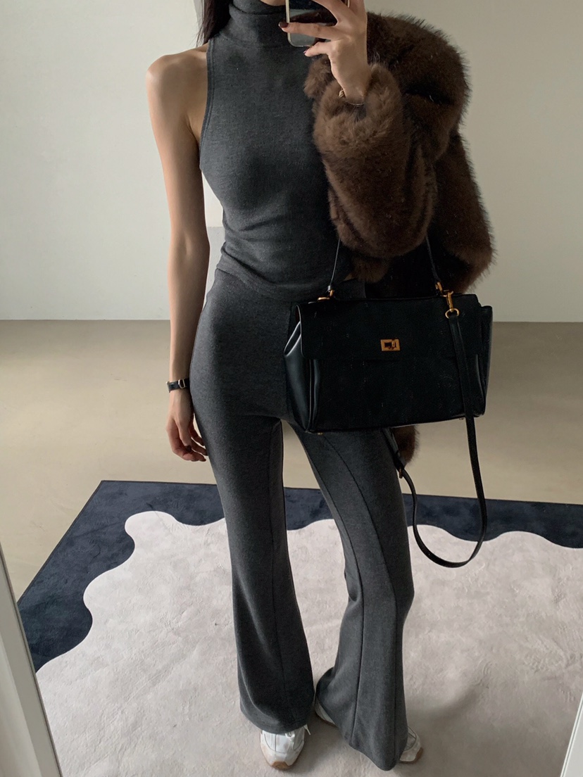 VERANDA東大門㊣代購女士新品推薦人氣熱賣時尚休閑休閑褲抓絨VERANDA休閑褲