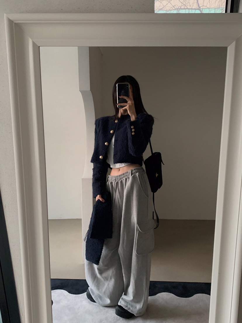 VERANDA東大門㊣代購女士新款休閑真品夾克安哥拉含圍巾花呢VERANDA夾克