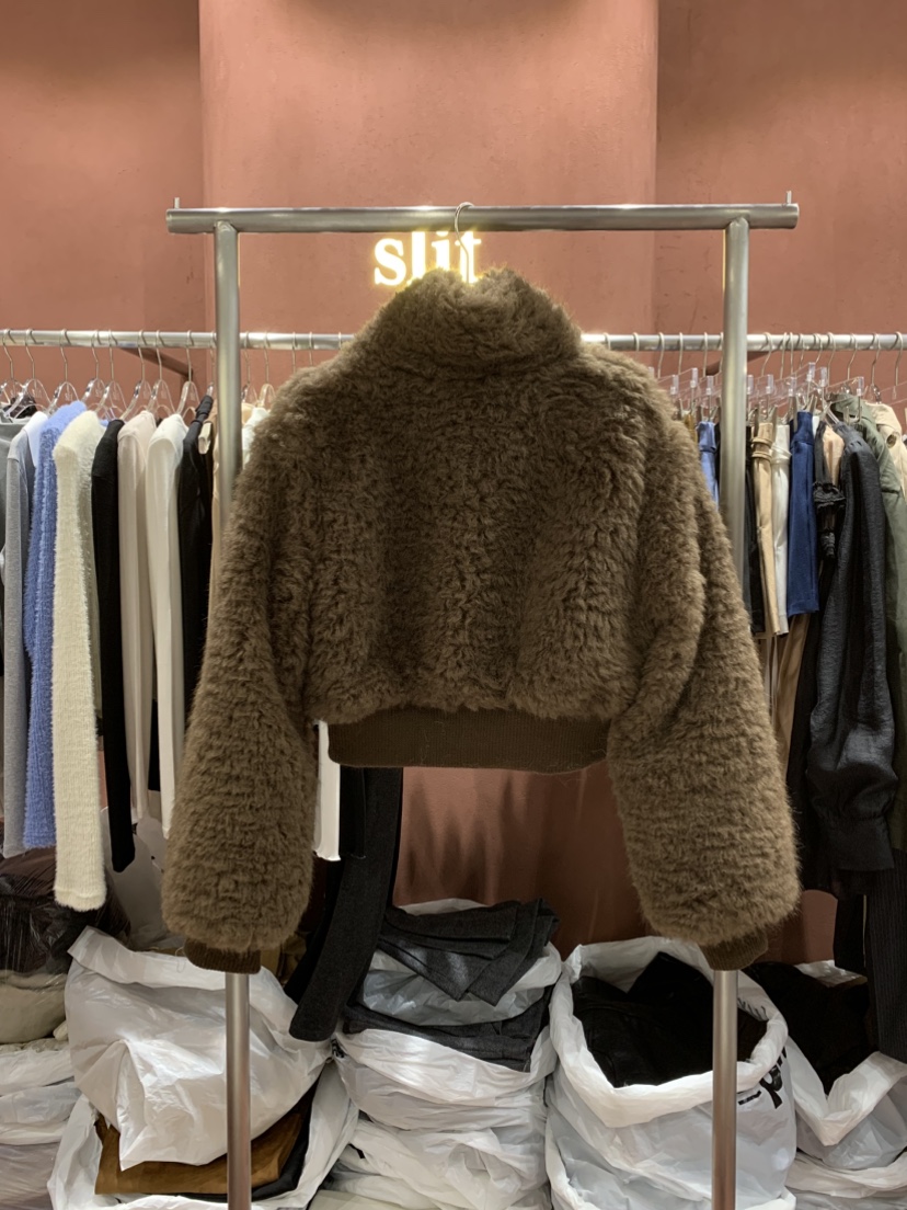 SLIT韓國直郵㊣女裝新品熱賣職業人氣休閑25秋冬真品短款大衣SLIT短款大衣