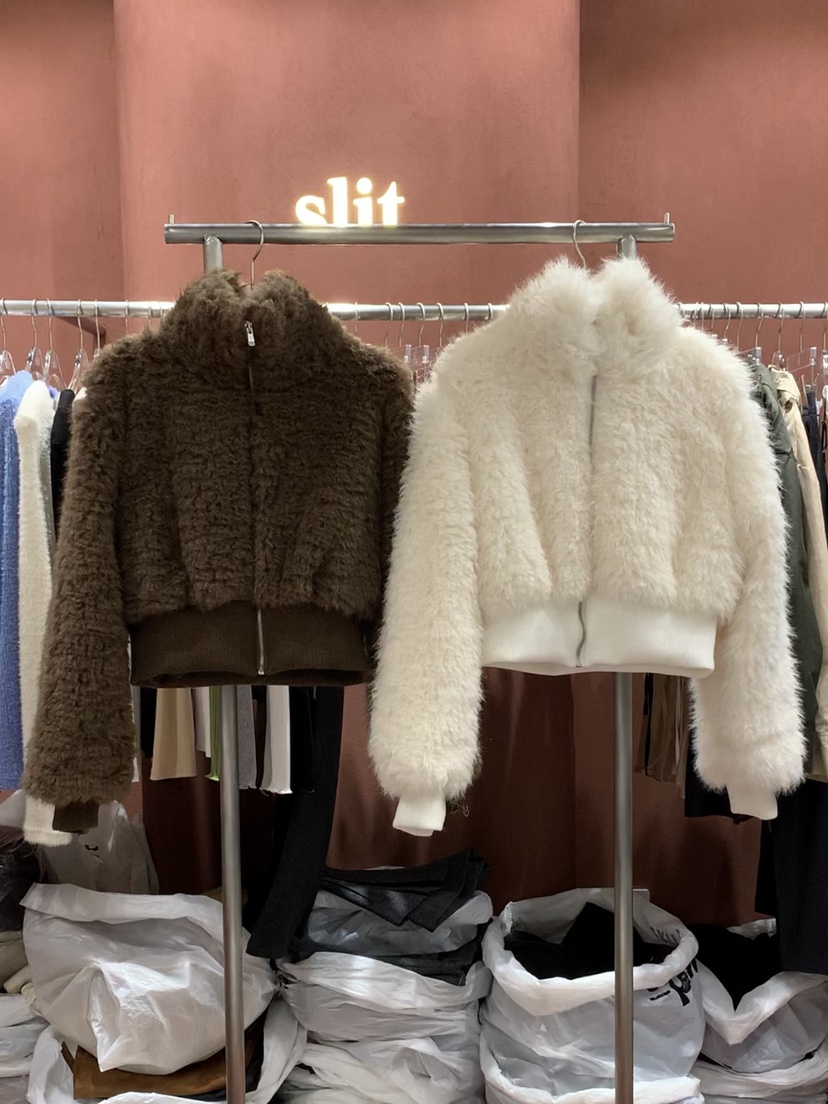 SLIT韓國直郵㊣女裝新品熱賣職業人氣休閑25秋冬真品短款大衣SLIT短款大衣