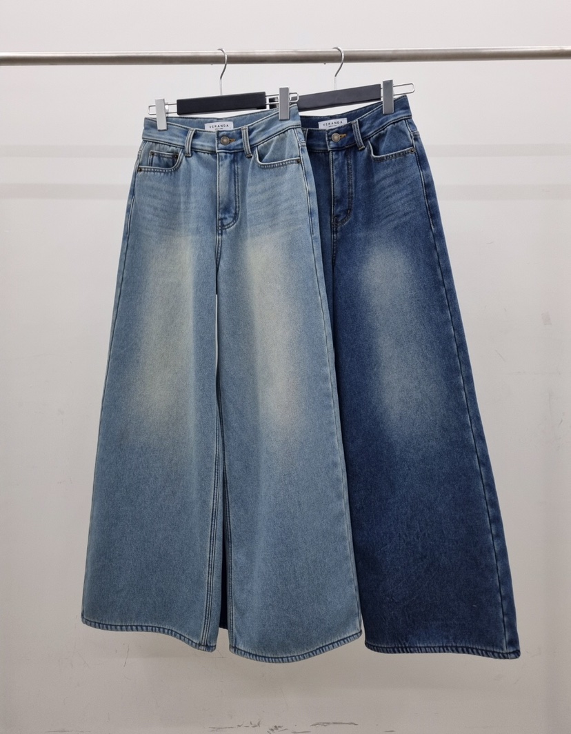 VERANDA韓國直郵㊣女士新款真品休閑時尚職業牛仔褲加絨貂皮VERANDA牛仔褲