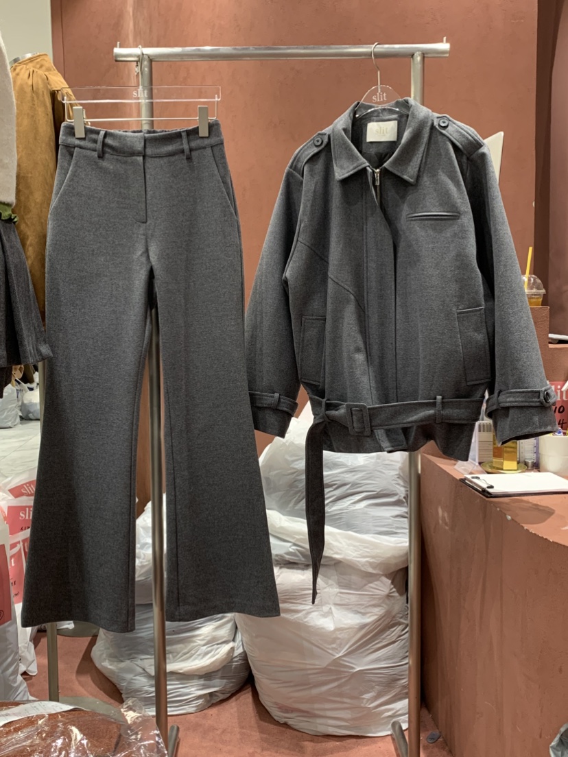 SLIT韓國直郵㊣女裝新款25秋冬職業時尚休閑推薦人氣休閑褲SLIT休閑褲