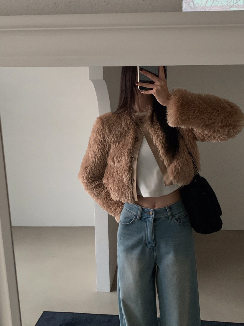 VERANDA東大門㊣實拍女裝新品時尚25秋冬真品職業熱賣短款大衣VERANDA短款大衣