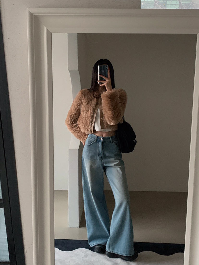 VERANDA東大門㊣實拍女裝新品時尚25秋冬真品職業熱賣短款大衣VERANDA短款大衣