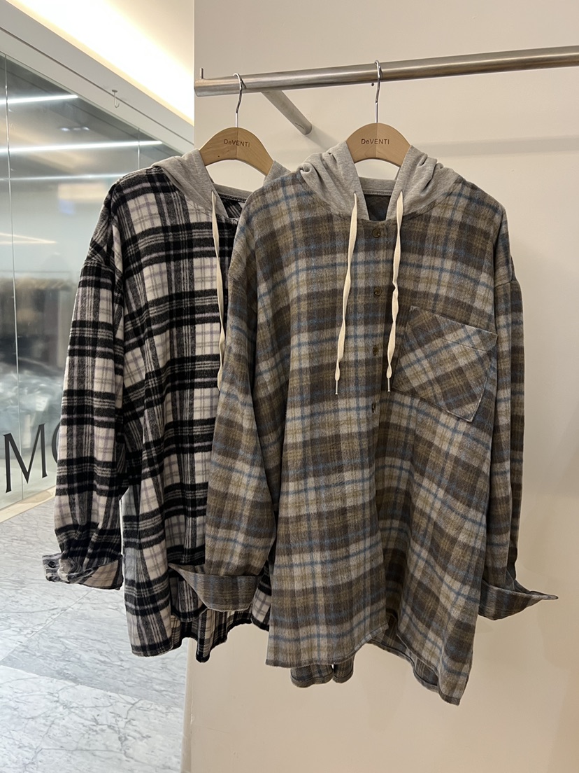 DE VENTI東大門㊣代購女裝新款25秋冬時尚襯衫蕾絲衫連帽衫DE VENTI襯衫/蕾絲衫