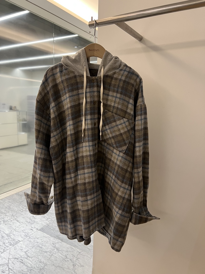 DE VENTI東大門㊣代購女裝新款25秋冬時尚襯衫蕾絲衫連帽衫DE VENTI襯衫/蕾絲衫圖色1