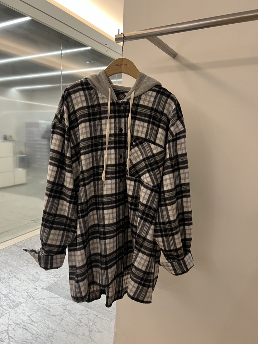 DE VENTI東大門㊣代購女裝新款25秋冬時尚襯衫蕾絲衫連帽衫DE VENTI襯衫/蕾絲衫圖色2