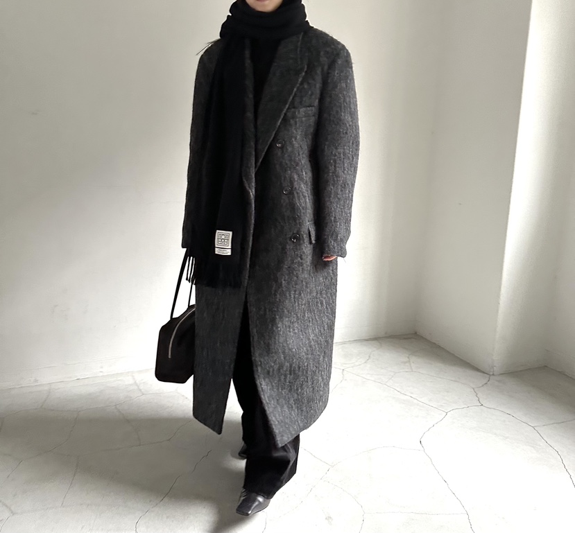 MOMENT東大門㊣實拍女裝新品人氣時尚真品熱賣中長款大衣雙層MOMENT/RECOVER中長款大衣