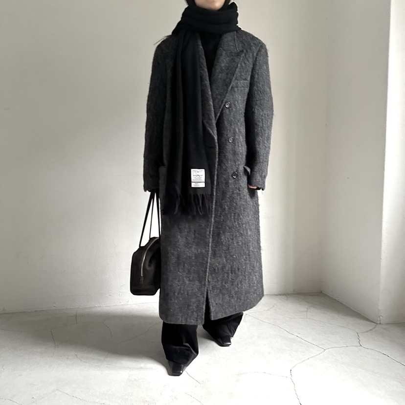 MOMENT東大門㊣實拍女裝新品人氣時尚真品熱賣中長款大衣雙層MOMENT/RECOVER中長款大衣