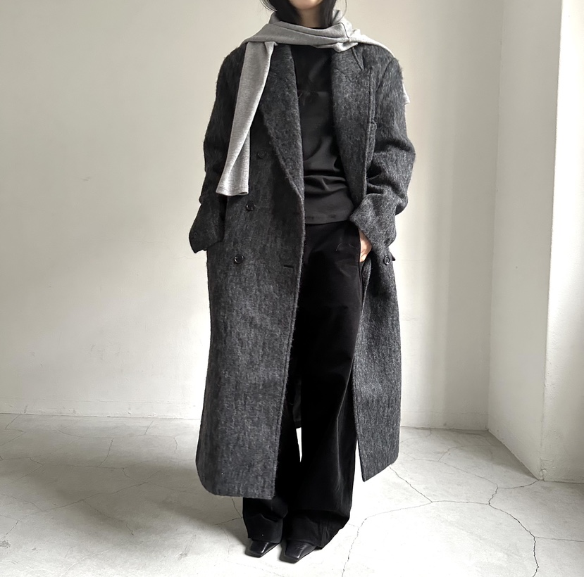 MOMENT東大門㊣實拍女裝新品人氣時尚真品熱賣中長款大衣雙層MOMENT/RECOVER中長款大衣