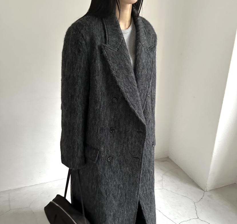 MOMENT東大門㊣實拍女裝新品人氣時尚真品熱賣中長款大衣雙層MOMENT/RECOVER中長款大衣