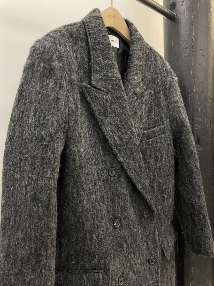 MOMENT東大門㊣實拍女裝新品人氣時尚真品熱賣中長款大衣雙層MOMENT/RECOVER中長款大衣