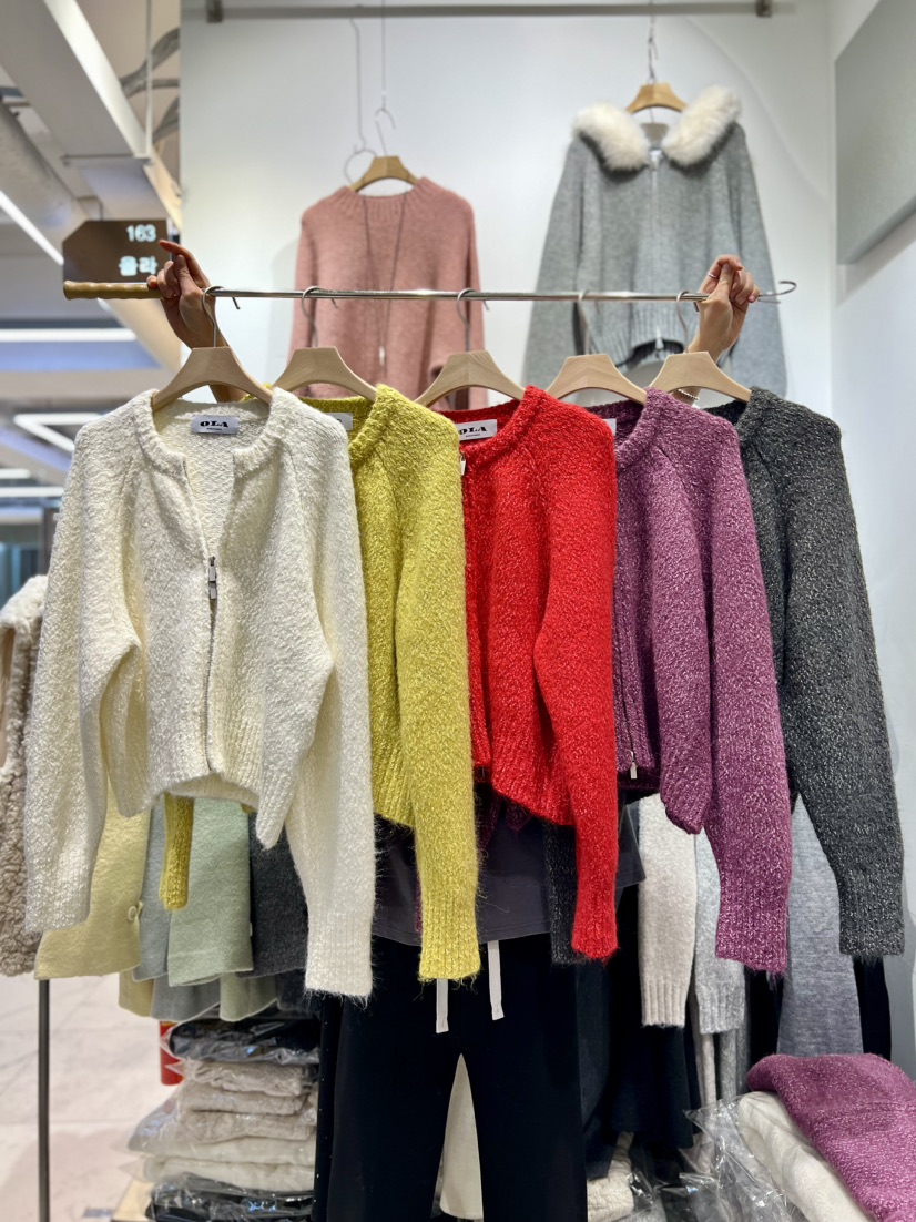 OLA東大門㊣代購女士新款熱賣真品休閑職業人氣推薦針織衫拉鏈mellor/OLA針織衫