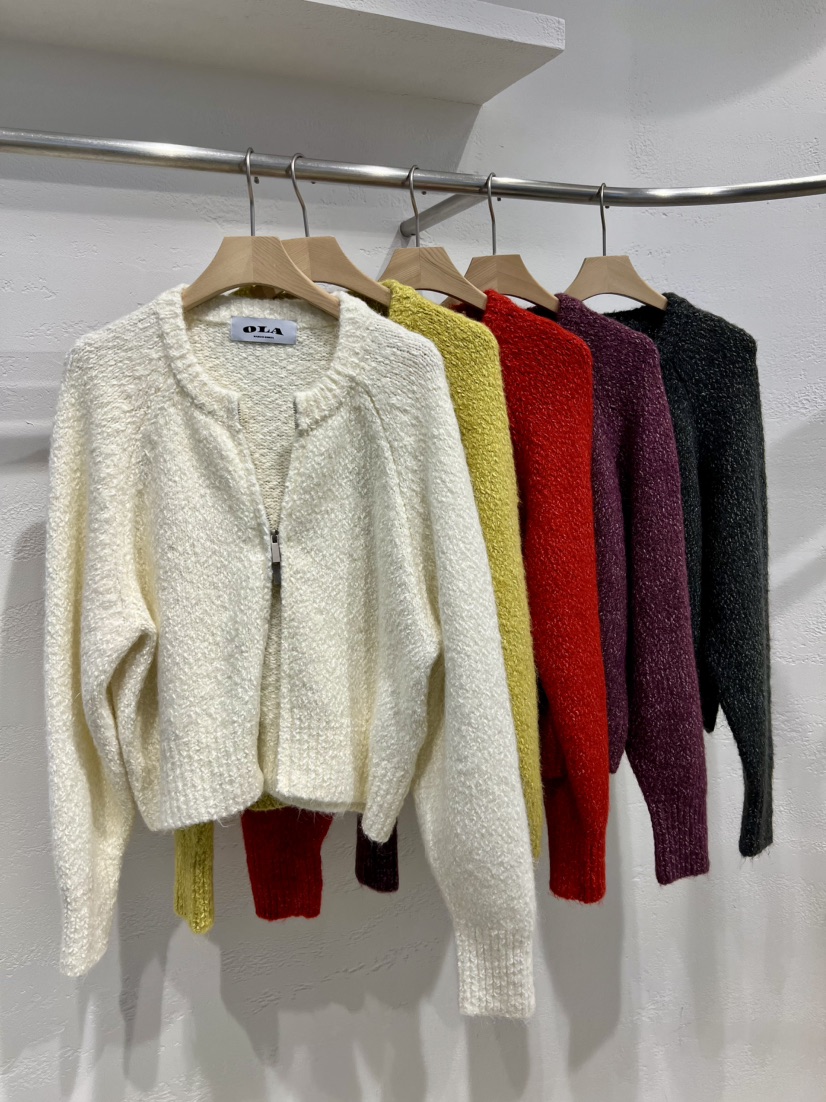 OLA東大門㊣代購女士新款熱賣真品休閑職業人氣推薦針織衫拉鏈mellor/OLA針織衫