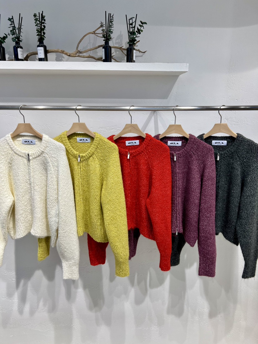 OLA東大門㊣代購女士新款熱賣真品休閑職業人氣推薦針織衫拉鏈mellor/OLA針織衫