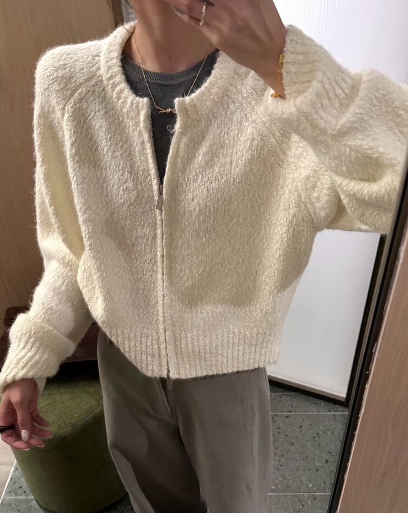 OLA東大門㊣代購女士新款熱賣真品休閑職業人氣推薦針織衫拉鏈mellor/OLA針織衫