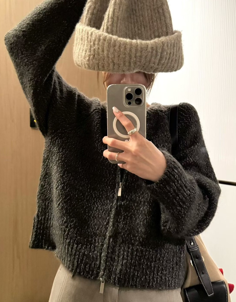 OLA東大門㊣代購女士新款熱賣真品休閑職業人氣推薦針織衫拉鏈mellor/OLA針織衫