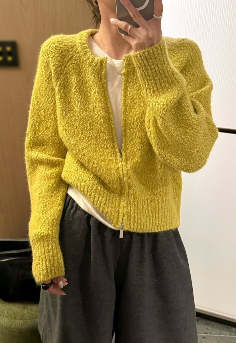 OLA東大門㊣代購女士新款熱賣真品休閑職業人氣推薦針織衫拉鏈mellor/OLA針織衫