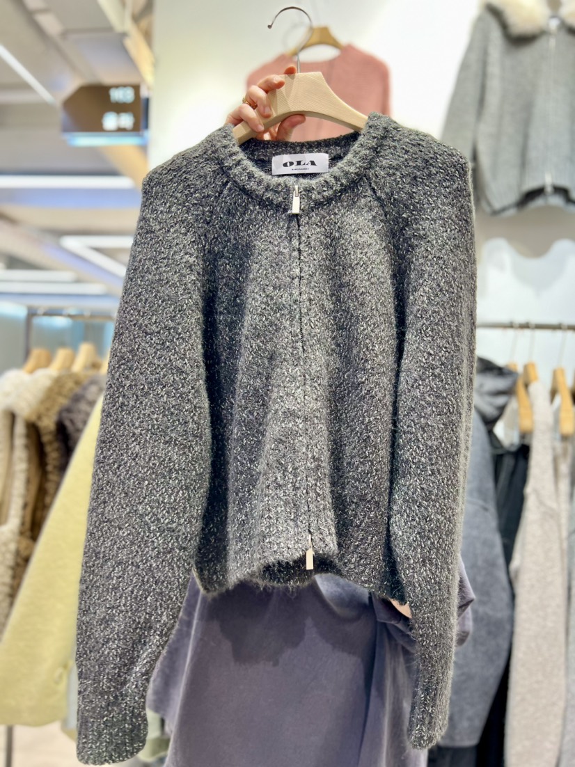 OLA東大門㊣代購女士新款熱賣真品休閑職業人氣推薦針織衫拉鏈mellor/OLA針織衫圖色5