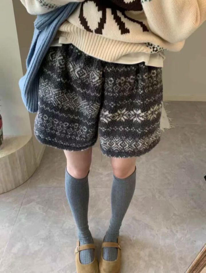 STAY HERE韓國直郵㊣女士新品人氣休閑熱賣時尚25秋冬短褲STAY HERE短褲圖色1