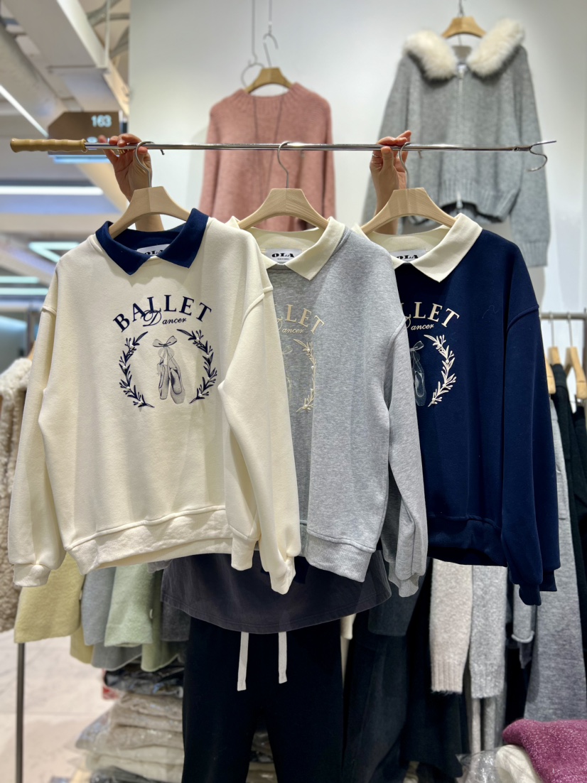 OLA東大門㊣直郵女裝新品25秋冬熱賣休閑人氣真品職業時尚衛衣mellor/OLA衛衣