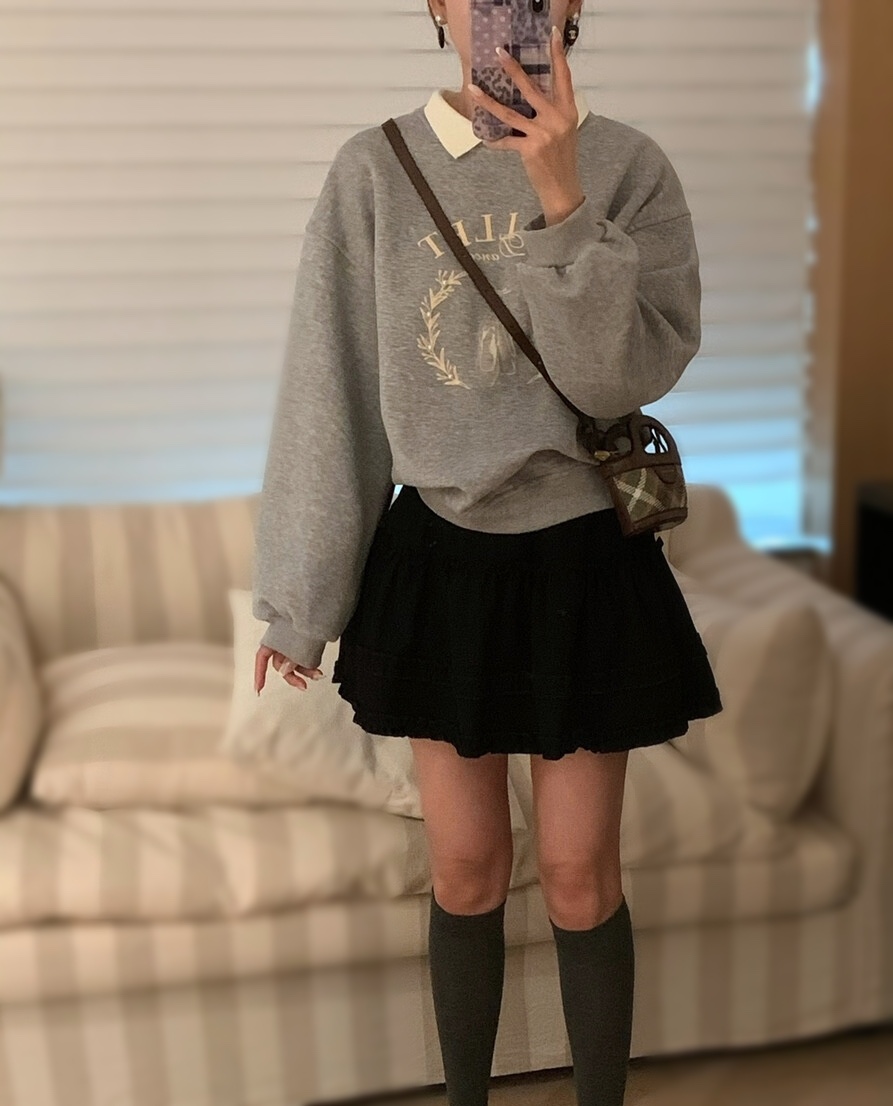 OLA東大門㊣直郵女裝新品25秋冬熱賣休閑人氣真品職業時尚衛衣mellor/OLA衛衣