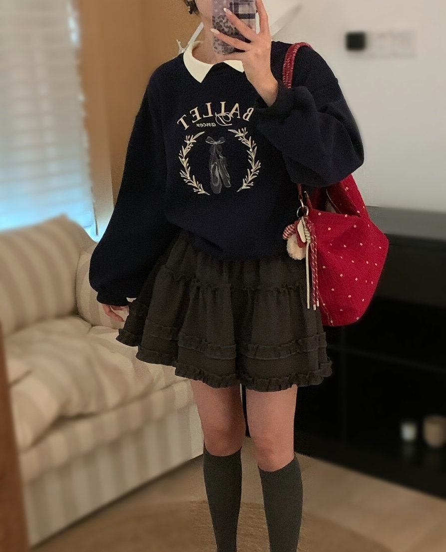 OLA東大門㊣直郵女裝新品25秋冬熱賣休閑人氣真品職業時尚衛衣mellor/OLA衛衣