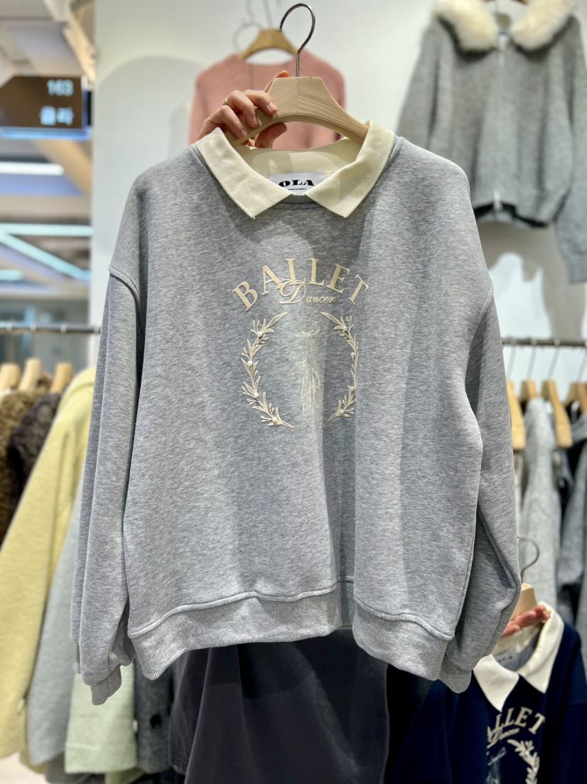 OLA東大門㊣直郵女裝新品25秋冬熱賣休閑人氣真品職業時尚衛衣mellor/OLA衛衣圖色2