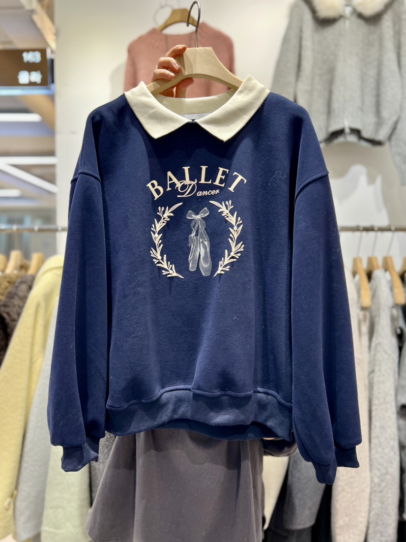 OLA東大門㊣直郵女裝新品25秋冬熱賣休閑人氣真品職業時尚衛衣mellor/OLA衛衣圖色3