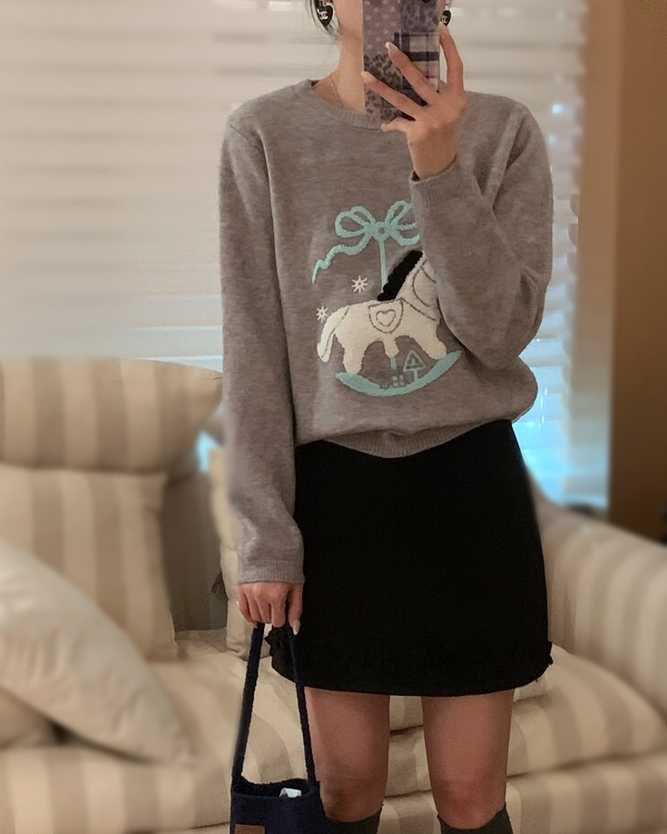 OLA東大門㊣實拍女士新款職業推薦人氣25秋冬時尚真品針織衫mellor/OLA針織衫