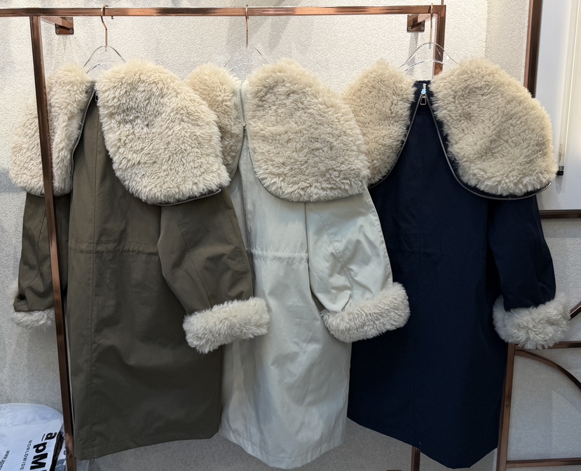 SYMBOL東大門㊣代購女裝新款時尚25秋冬推薦長款羽絨服羊毛SYMBOL長款羽絨服